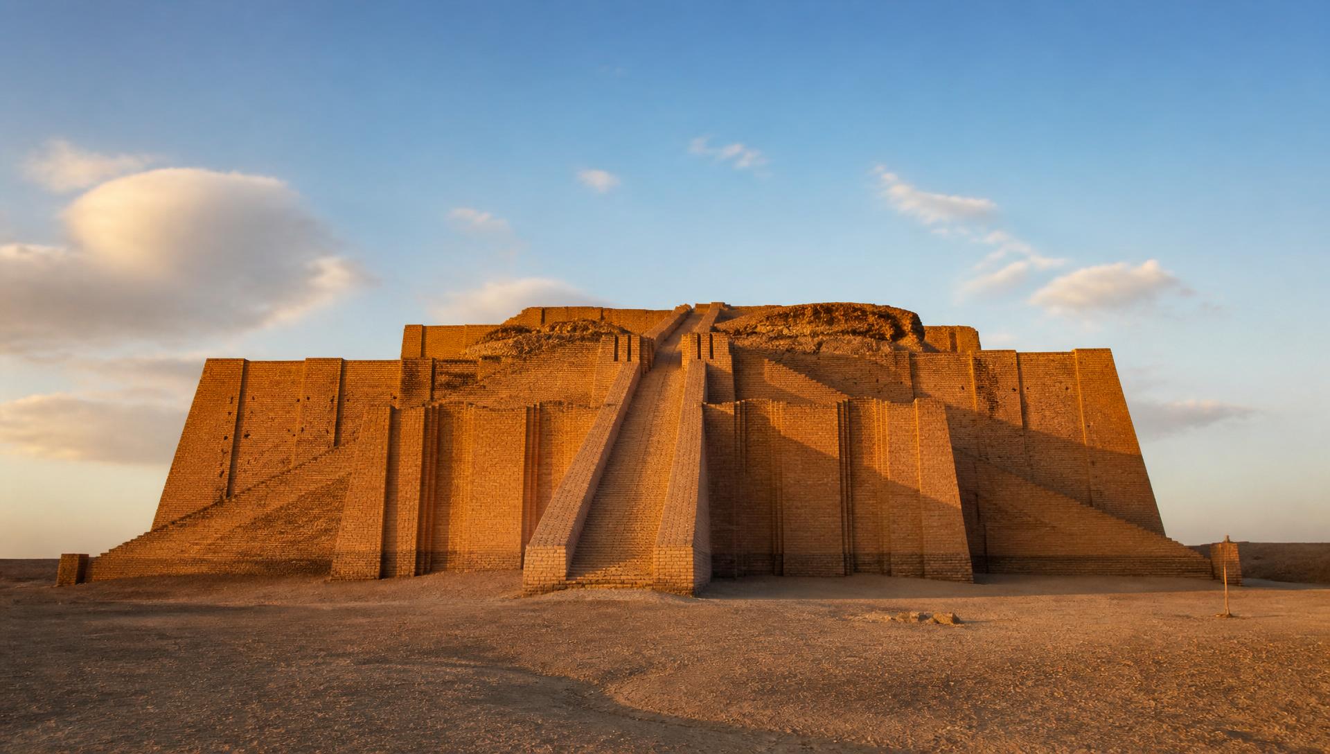Ziggurat of Ur at golden hour